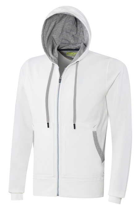 RESEARCH SS BF WALTER FELPA CAPPUCCIO FULL ZIP OFF WH