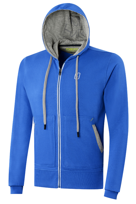 RESEARCH SS BF WALTER FELPA CAPPUCCIO FULL ZIP  BLU