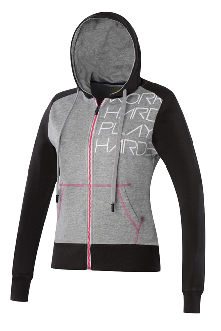 RESEARCH SS BF MORENA FELPA LADY C/CAP FULL ZIP GRIMEL/BLK
