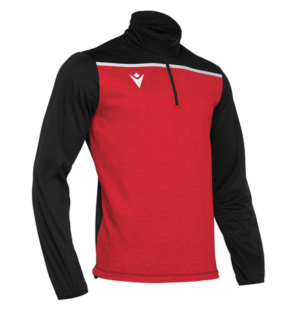RHINE 1/4 ZIP TOP BLK/RED/WHT